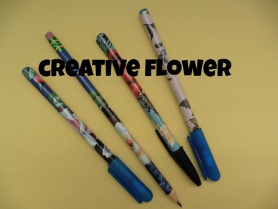 Como decorar plumas y lapices - Creative Flower