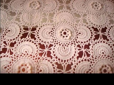 Crochet tablecloth round