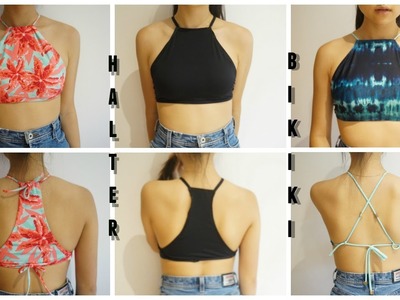 DIY 3 Tumblr Halter Bikini Tops from bottoms