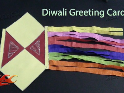 DIY | Easy Diwali Greeting Card (School Projects for kids) | How to make | JK Easy Craft 078