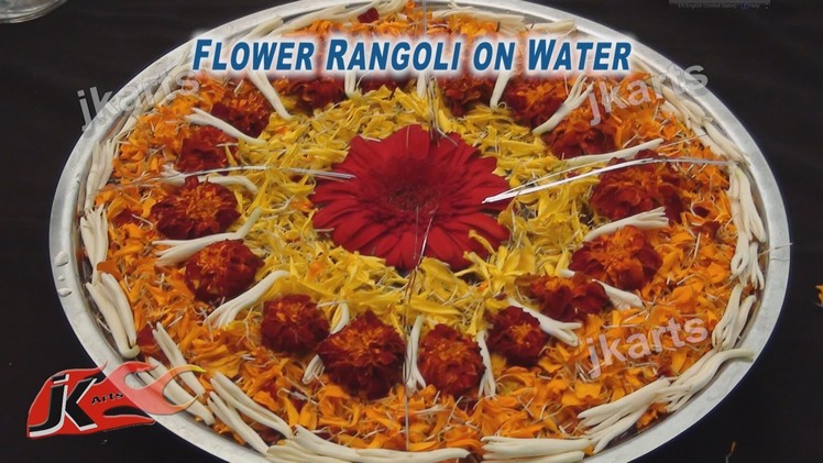DIY fresh Flower Rangoli on Water 5 JK Arts 203
