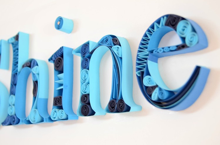 DIY Quilling Designs on Canvas - Quilling Letters