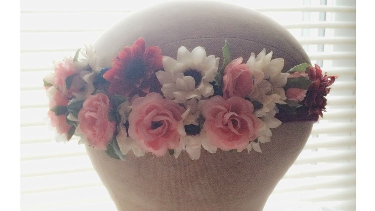 DIY : Romantic Flower Headband. Crown   Series # 1