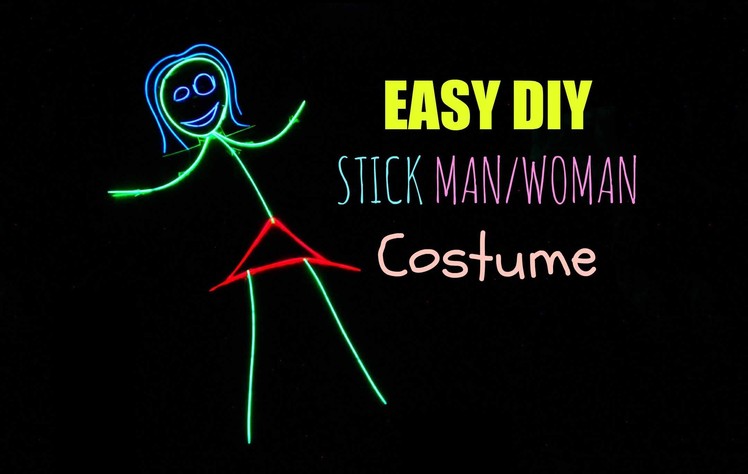 EASY DIY STICK MAN COSTUME - Dollar Store DIY !