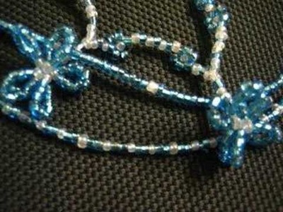 Handmade Blue Seed Bead Necklace