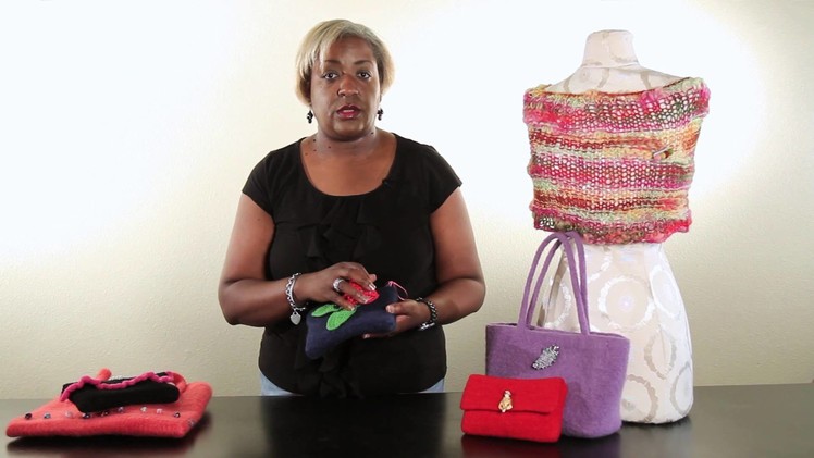 How to Add Embellishments to Felted Purses : Handbag Ideas
