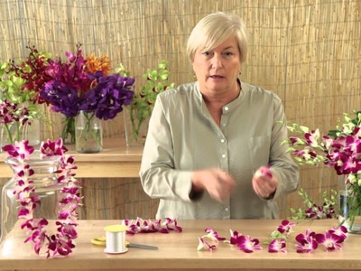 How to Make a Lei with Orchids
