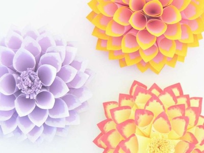 How To Make Beautiful Paper Dahlias - DIY Crafts Tutorial - Guidecentral
