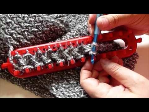 KnitUK Scarf in a Long Knitting Loom - part 3 (for beginners)