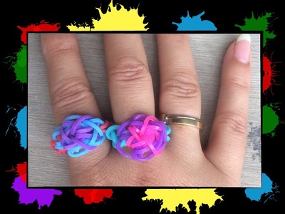 Level 2 video 8 How to make an easy Rainbow Loom flower ring with Loom bands