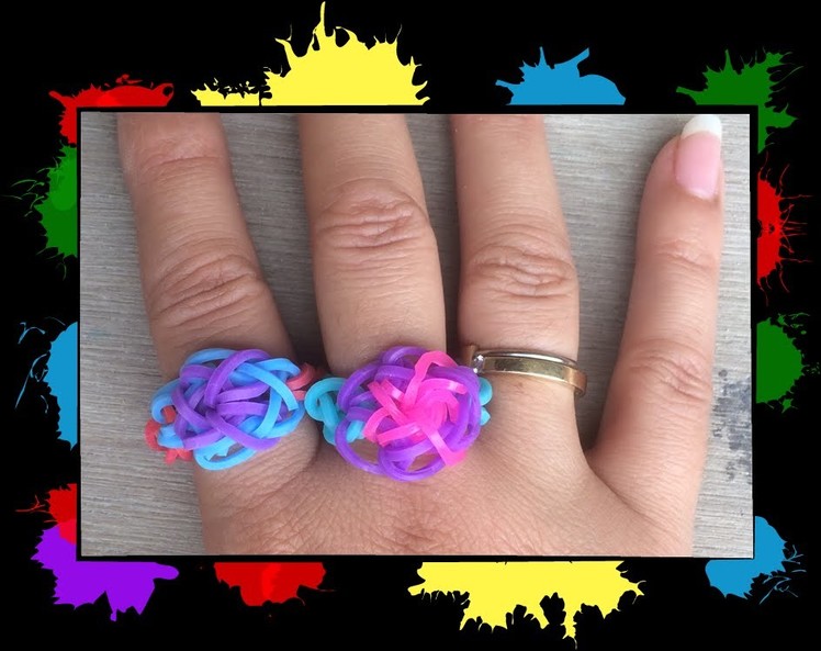 Level 2 video 8 How to make an easy Rainbow Loom flower ring with Loom bands