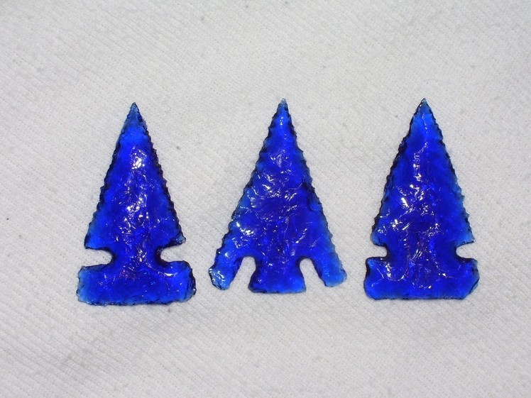 Making Blue Glass Arrowheads (HD)