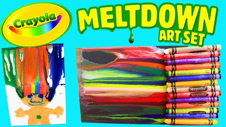 MELTING CRAYONS! Crayola Meltdown Art Set + Fun Paintings DIY Crafts for Kids DisneyCarToys