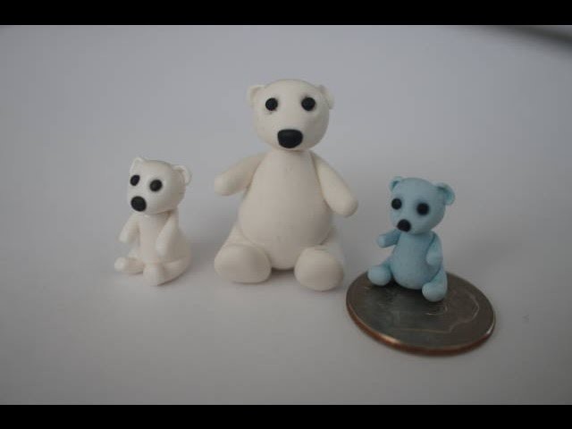 Miniature Bear Tutorial, Tiny Polymer Clay Polar Bear Tutorial