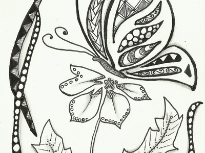 Simple Zentangle Butterfly