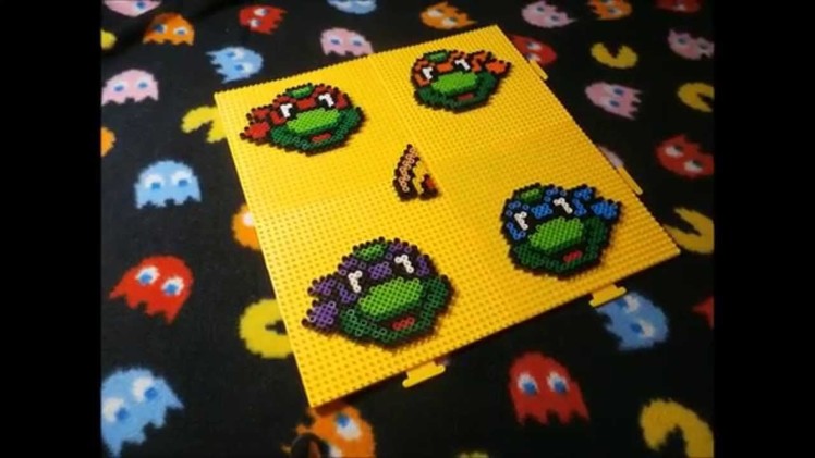 TMNT (80s) with Pizza ~  Perler Bead (Stop Motion)