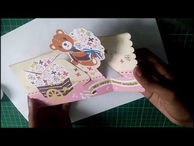 Wishing Teddy Bear Pop Up Card [D.I.Y.] [Free Template]