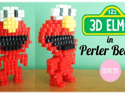 3D Elmo (Sesame Street) in Perler Beads