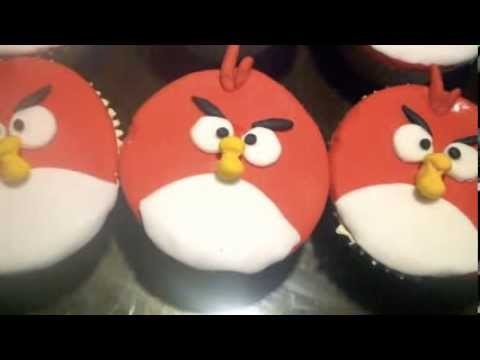 Angry bird cupcakes