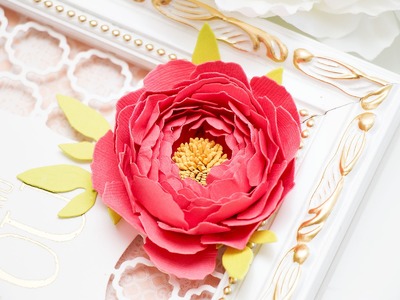 Creating a Peony Flower  as a Card Embellishment