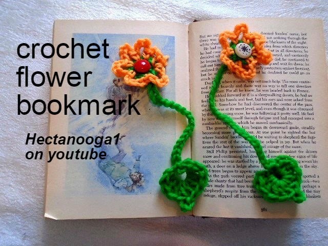 CROCHET: flower bookmark, Easy beginner project, teacher gift
