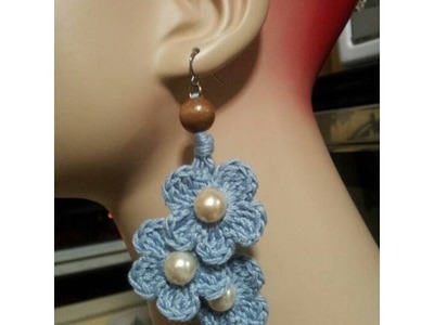 Crochet Tutorial- How To- Dangle Flower Earrings