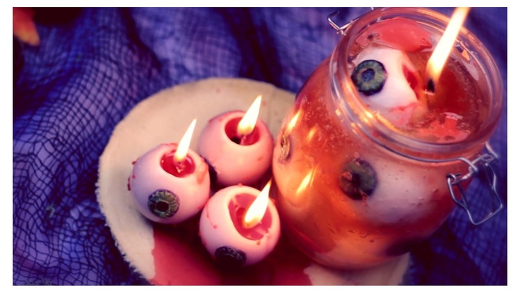 DIY: Bleeding Eyeball Candles