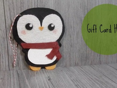 DIY Gift Card Holder Felt Penguin