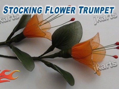 DIY How to make Stocking Flower Trumpet - JK Arts 215