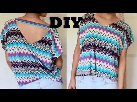 DIY: How to V-Neck Blouse.Shirt