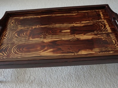 DIY Project How To Paint A Breakfast Tray Faux Wood Grain Rich Mahogany Woodsheen