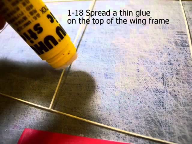 How to building the F1R 35cm indoor plane-- STEP 1 the wing and stable