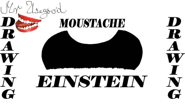 How to draw ALBERT EINSTEIN Mustache Step by Step Easy, Stencil Art