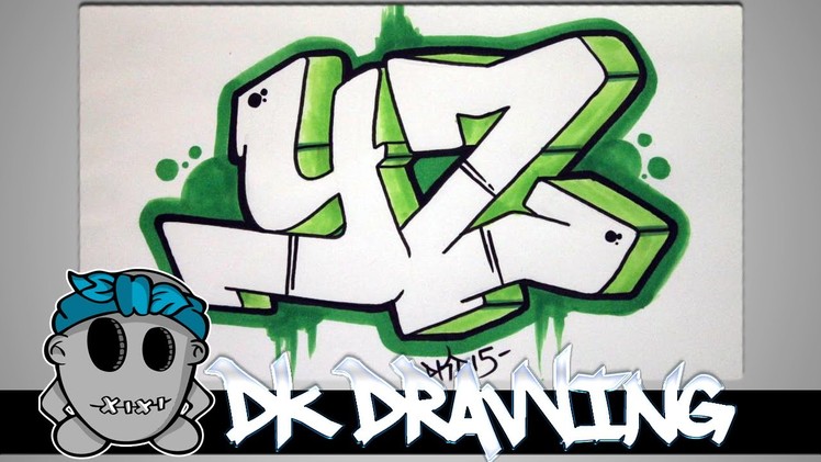 How to draw graffiti - Graffiti Letters YZ step by step