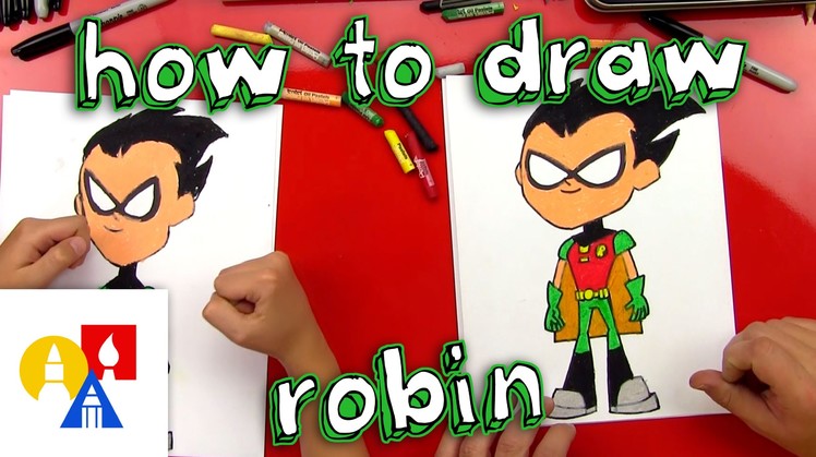 How To Draw Robin From Teen Titans Go!