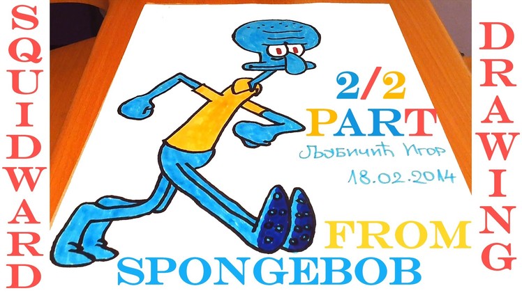 How to draw SQUIDWARD from Spongebob Step by Step EASY, draw easy stuff but cool | PART 2.2