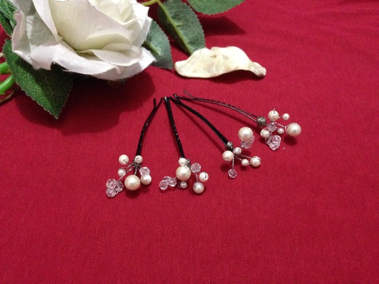 How to make beads Hair pin (Bridal)