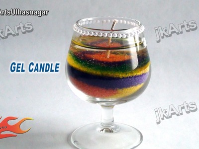 HOW TO: make Sand Art Gel Candle  - JK Arts 486