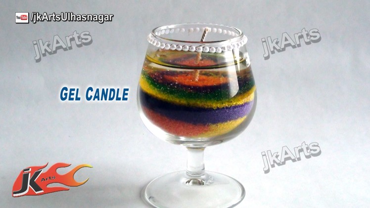 HOW TO: make Sand Art Gel Candle  - JK Arts 486