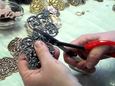 Making Jewelry with Brass Stampings, Cutting, Bending:  Make a Cuff, Necklace, and Bracelet Top