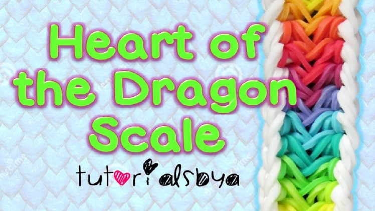 NEW Reversible Heart of the Dragon Scale Bracelet Rainbow Loom Tutorial