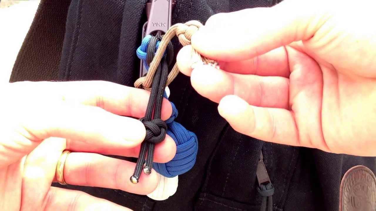 Paracordist How To Use Paracord 550 Cord Diamond Knot Zipper Pulls to Thwart a Pick Pocket