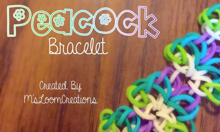 Rainbow Loom: Peacock Bracelet Tutorial | HOOK ONLY