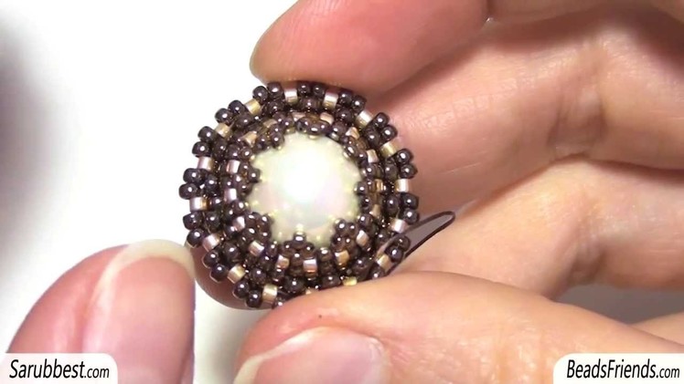 Sarubbest: Come incastonare una perla con perline Rocailles e perline Delica | Tutorial perline