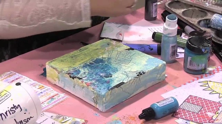 Scrap Time - Ep. 746 -- Christy Tomlinson Makes Another Canvas at CHA!