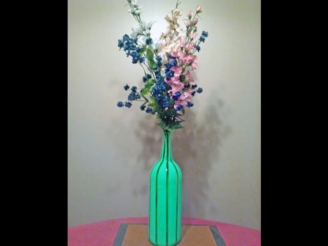 Simple DIY Wine Bottle Flower Vase