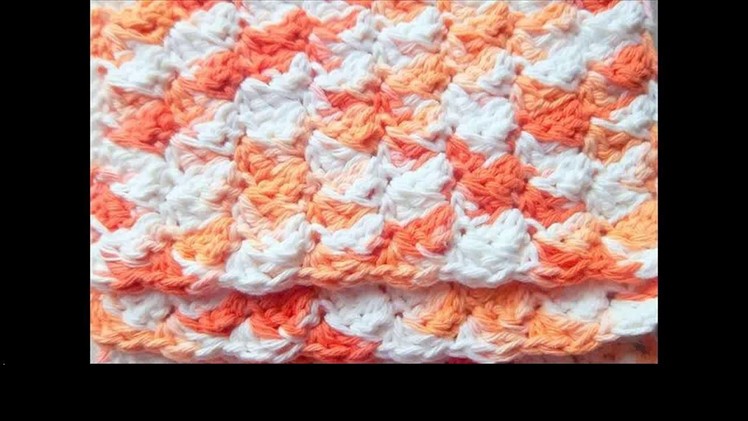 Tunisian crochet dishcloth