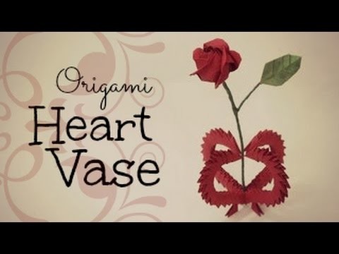 Valentine's day gift~ 3D Origami Heart Vase