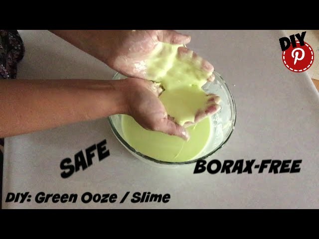 DIY: Borax-Free Green Ooze. Slime - Science Experiment - Safe - Kids Will Love