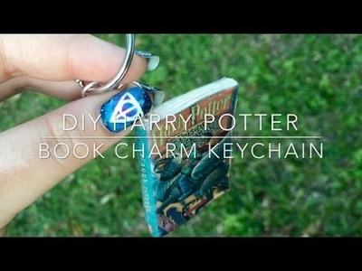 DIY Harry Potter book charm keychain